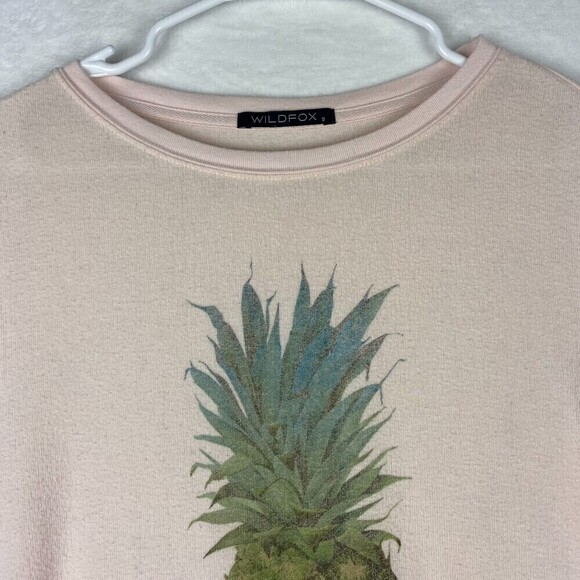 Wildfox Sweater Womens Size Small Long Sleeve Scoop Neck Pineapple Sweatshirt - Picture 3 of 11